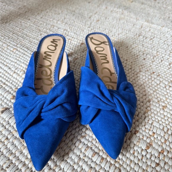 Sam Edelman Cobalt Blue Knotted Pointed-Toe Mule - Picture 2 of 6